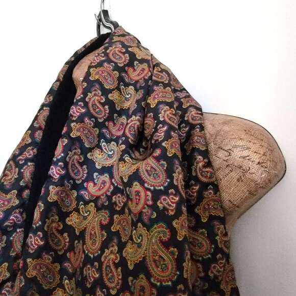 Vtg Chatworth Tie Rack Men's Wool/Silk Paisley print Opera scarf - Picture 5 of 14